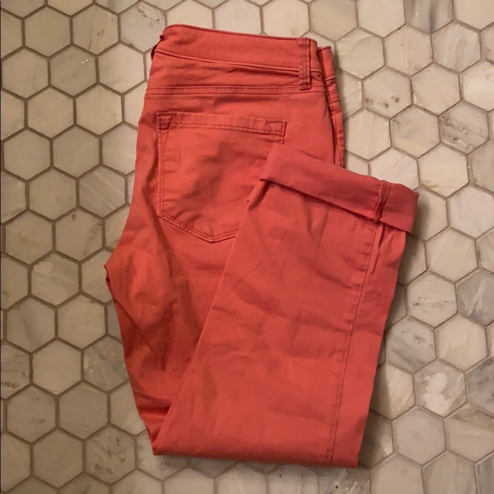 Pink Cropped Jeans Sz 28/6